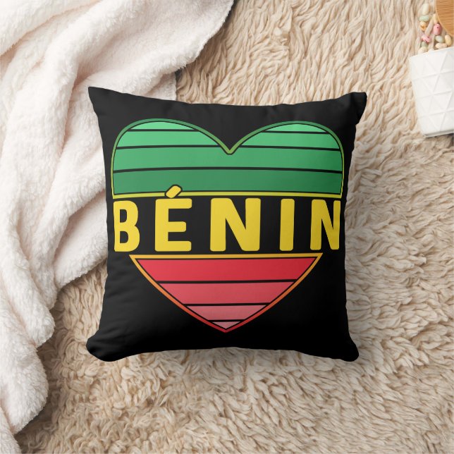 Coussin Coeur béninois, I Love Bénin (Couverture)