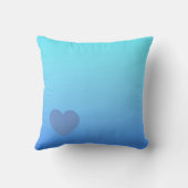 Coussin Coeur bleu et turquoise (Verso)