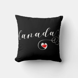 Coussin Coeur Canada Jeu d'oreiller, Drapeau canadien