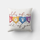 Coussin Cœur Coloré Citation d'Amour (Verso)