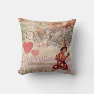 Coussin Cœur d'amour Chérubin de la Saint-Valentin