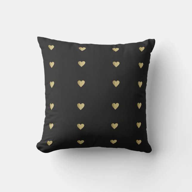 Coussin coeur d'amour faux or (Recto)