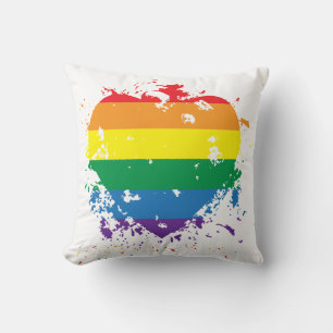 Coussin Coeur d'amour gay pride