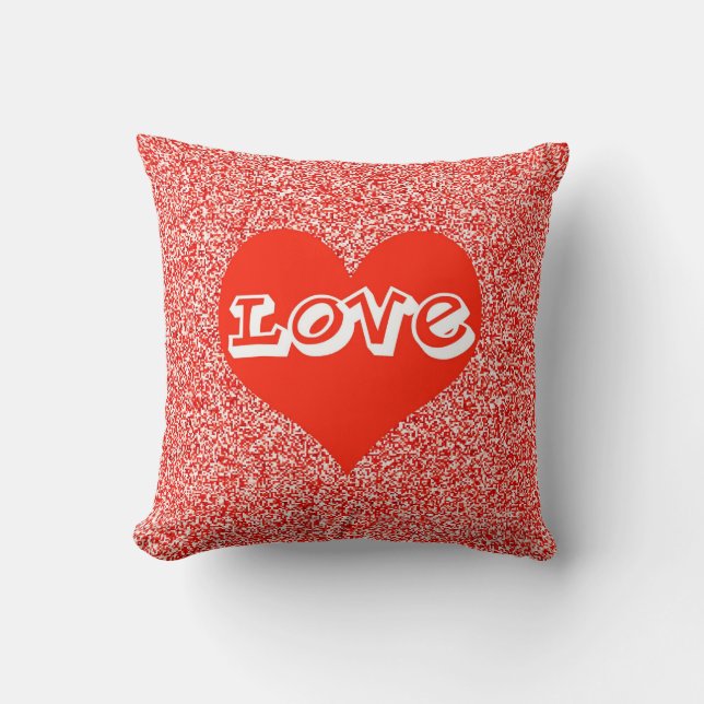 Coussin Coeur d'Amour Rouge (Recto)