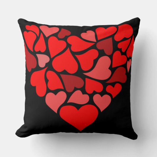 Coussin Cœur d'amour Saint-Valentin (Recto)