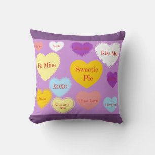 Coussin Coeur de bonbon Jeu d'oreiller