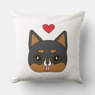 Coussin Coeur de chien du Chihuahua mignon