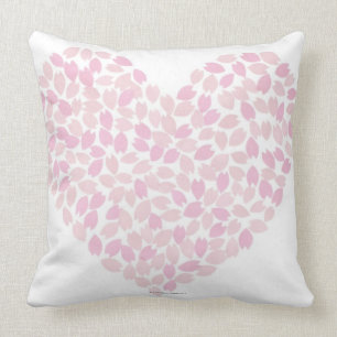 Coussin Coeur de fleurs de cerisier