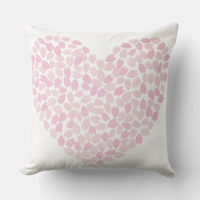 Coussin Coeur de fleurs de cerisier (Recto)