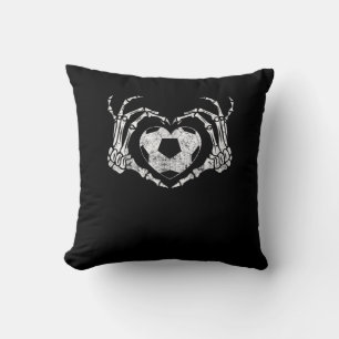 Coussin Coeur de football Squelette main Halloween Costume