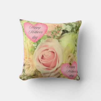 Coussin Coeur de jour des mères rose Rose