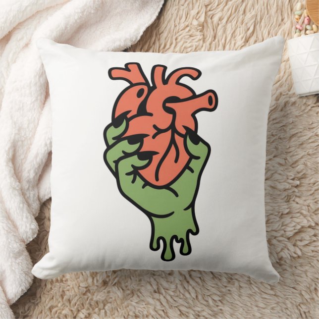 Coussin Coeur de la main de Zombie (Couverture)