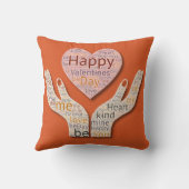Coussin Cœur de la Saint-Valentin Word Art (Verso)
