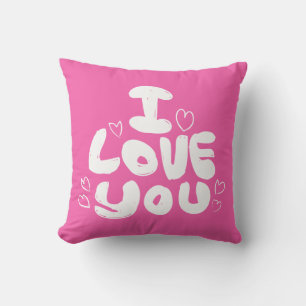 Coussin Cœur de mariage de bain de douche de mariage rose 