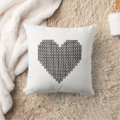 Coussin Coeur de pixel noir (Couverture)