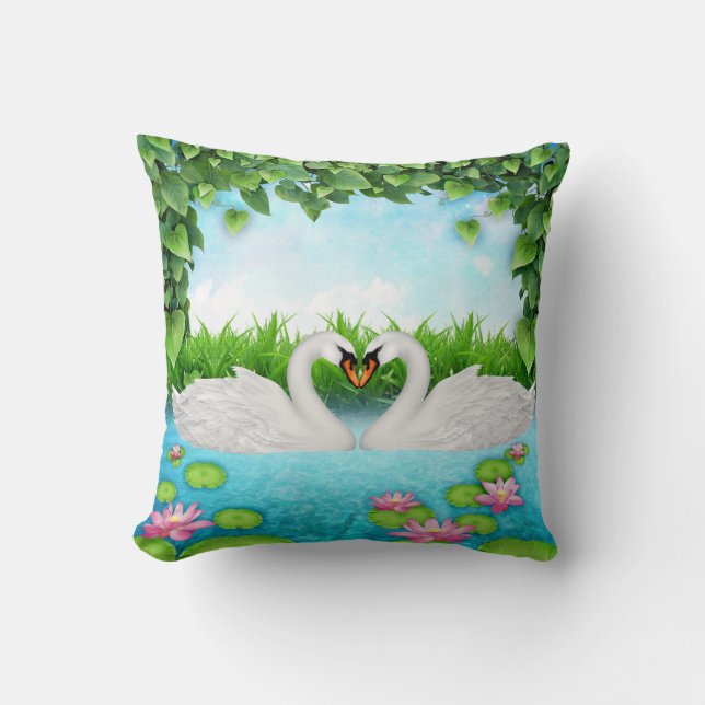 Coussin Coeur des cygnes (Recto)