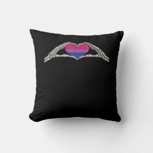 Coussin Coeur des mains osseuses Goth bisexuel