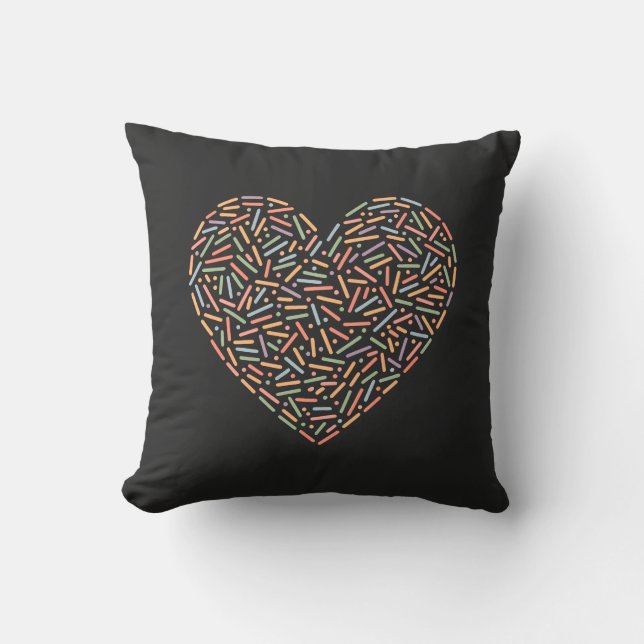 Coussin Coeur doux | Saupoudrer bébé (Recto)