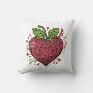 Coussin Coeur fraise