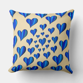 Coussin Cœur Fuseau – Édition Bleus Brillants