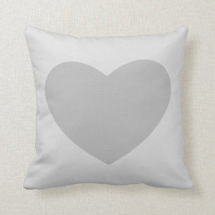 Coussin Coeur gris