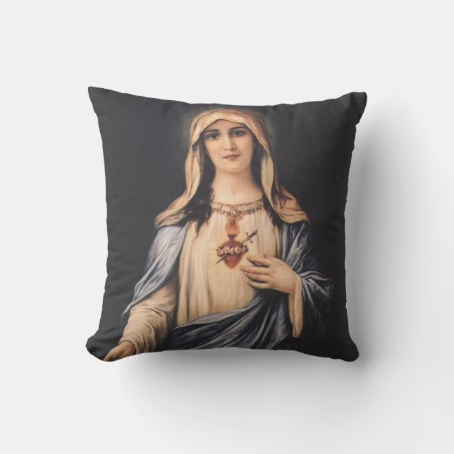 Coussin Coeur impeccable de mère de Vierge de Mary Madonna (Recto)