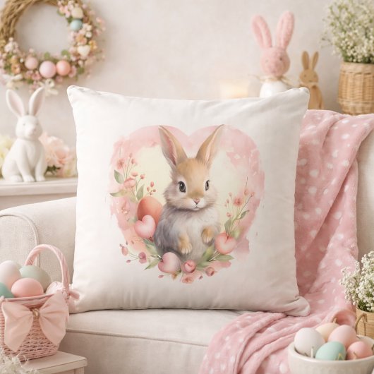 Coussin Coeur lapin bébé