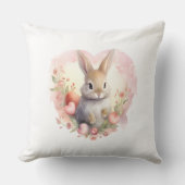 Coussin Coeur lapin bébé (Recto)