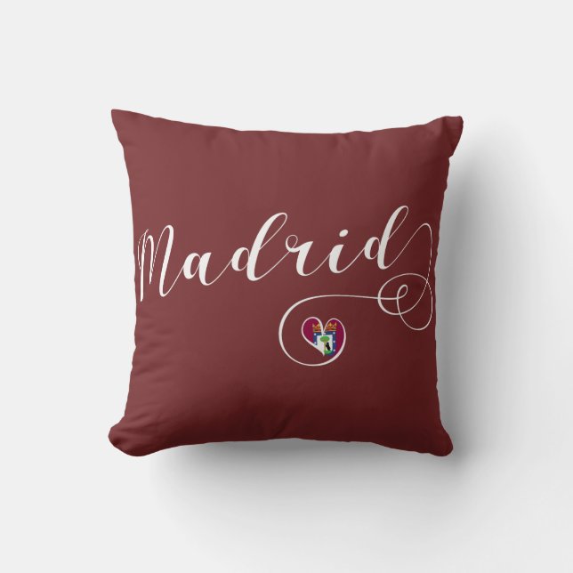 Coussin Coeur Madrid Cushion, espagnol (Recto)