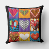 Coussin Coeur motif à la mode Saint Valentin (Verso)