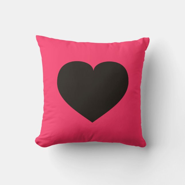 Coussin Coeur noir (Recto)