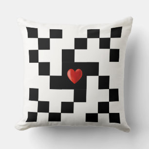 Coussin Cœur personnalisé sur forme d'énergie abstraite no