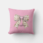 Coussin Coeur rose Leopard Girl Bow (Recto)