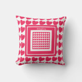 Coussin Coeur rose personnalisé (Recto)