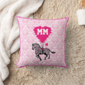 Coussin Coeur rose romantique personnalisé (Couverture)