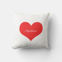 Cœur rouge monogrammes de nom personnalisé Cadeau