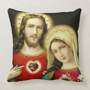Coussin Coeur sacré de mère Mary de Vierge de Jésus