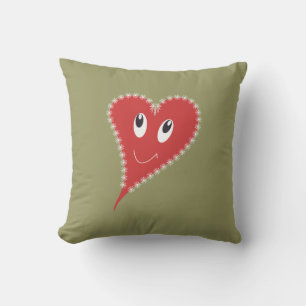 Coussin Cœur souriant pour la Saint-Valentin