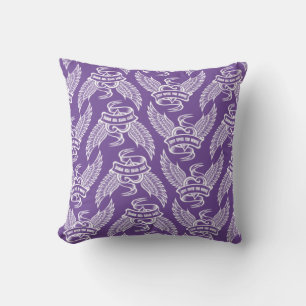 Coussin Coeur vintage Avec Ailes, L'Amour Vous Donne Des A