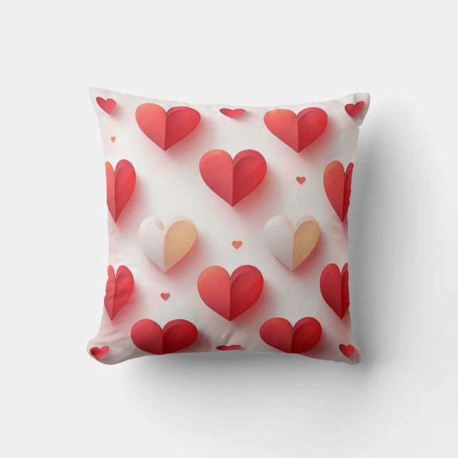 Coussin Coeurs 3D Imprimer (Recto)