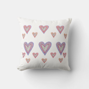 Coussin coeurs 41 x 41 cm