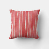 Coussin Cœurs Amour Rayures Rouge Blanc Romantique (Verso)