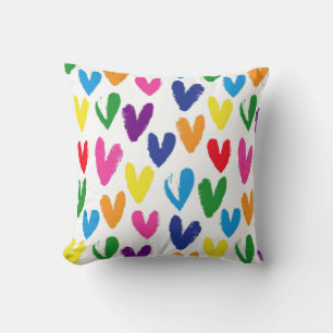 Coussin Coeurs colorés