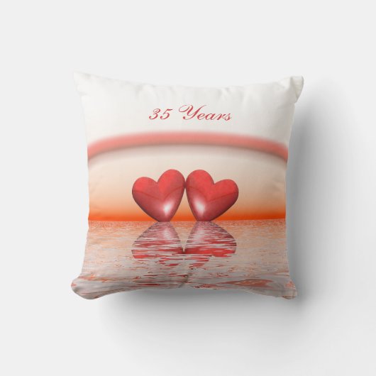 Coussin Coeurs coralliens du 35e anniversaire (Recto)