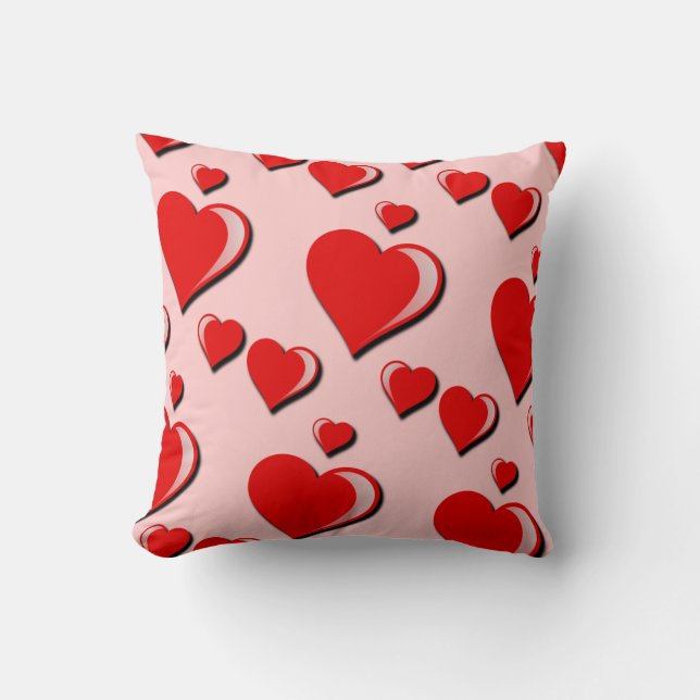 Coussin Cœurs d'amour élégants et Saint-Valentin (Recto)