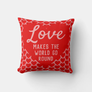 Coussin Coeurs d'amour - L'amour fait tourner le monde