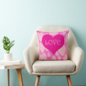 Coussin Coeurs d'amour romantiques Jeter l'oreiller (Chaise)