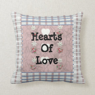 Coussin Coeurs d'amour trois