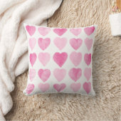 Coussin Coeurs d'aquarelle rose mignonne (Couverture)