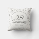 Coussin Coeurs d'argent du 25e anniversaire (Verso)